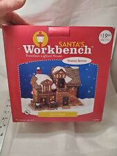 Santa’s Workbench Porcelain Lighted House Towne Series “Nym’s Nook” EUC, IOB picture