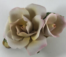 Napoleon Authentic Capodimonte Porcelain Rose Made in Italy Blush Collectible picture