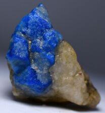 121 CT Top Highest Quality Natural Blue AFGHANITE Crystals On Calcite Specimen picture