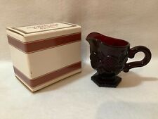 Avon 1876 Cape Cod Vintage Collection Creamer Red Glass MCM Collectible picture
