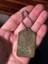 Vintage 2-1/4” Brass Harley Davidson Motorcycles “EAGLE” Keychain picture