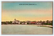 c1920's Along East Shore Jamestown Rhode Island RI Unposted Handcolored Postcard picture