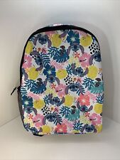 Bioworld Disney Stitch Face Pineapple Floral Print Backpack New W/Tags 15x11x4 picture