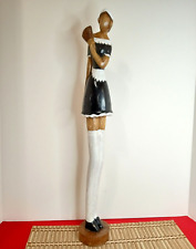 French Maid Sculpture / Statue Made in India 2 Ft Wooden picture