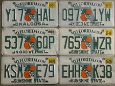 ONE (1) FLORIDA LICENSE PLATE SUNSHINE STATE  RANDOM LETTERS/ NUMBERS - CRAFT picture
