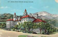 c1950s Antlers Hotel Colorado Springs Pikes Peak Avenue Linen  Colorado P1 picture