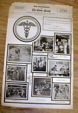 Rare 1919 WALTER REED HOSPITAL Large illustrated display POSTER Washington DC picture