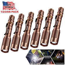 6Pcs Super Bright Tactical LED Flashlight Police Military Zoomable Torch Lots picture