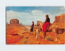 Postcard People Horses Landscape Scenery picture