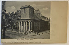 Vintage Postcard, People in Front of Kings Chapel, Boston Massachusetts picture