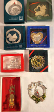Lot 8 Lunt Reed & Barton Gorham Lenox Gold & Sterling Christmas Ornaments picture