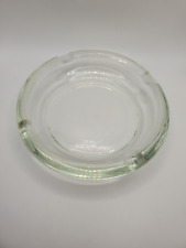 Vintage Mid Century Modern MCM Smooth Clear Glass Ashtray Square 6