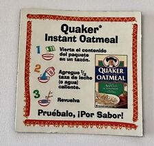 Quaker Instant Oatmeal Spanish cooking Instruction Magnet Vintage 1994 NEW picture