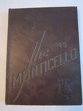 1945 THE THOMAS JEFFERSON HIGH SCHOOL YEARBOOK - THE MONTICELLO - NICE CONDITION picture