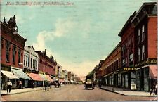 Postcard Main Street Looking East in Marshalltown, Iowa picture
