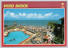 Postcard Vero Beach Florida Birds Eye View Beach Pool picture