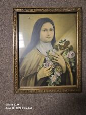 Antique Vintage St Theresa Picture picture