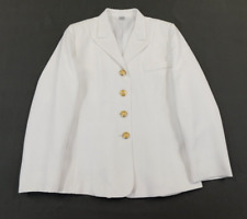 US Navy Jacket Women's 12 JR Enlisted Service Dress White Polyester SDW Coat picture