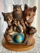 J.H. Boone Limited Edition Art Sculpture EARTHMATES Vintage 1994 Animals & Earth picture