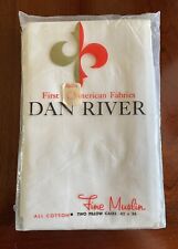 Vintage  Dan River White  Muslin Standard Pair Pillowcases - NEW OLD STOCK NIP picture