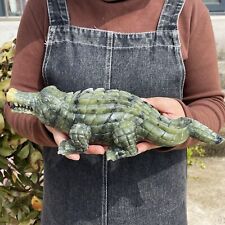 ALL 5LB Natural Jade Quartz crocodile Skull Hand Carved Crystal Reiki picture
