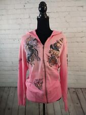 Women's PIRATES OF THE CARIBBEAN/JACK SPARROW pink zip up sweatshirt - size MED picture