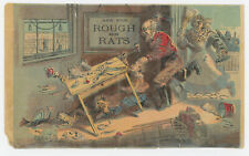 Rough On Rats Pets Wreak Havoc 1880's Trade Card picture