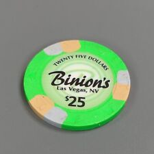 Binions Casino Las Vegas Nevada $25 Chip Green 2000's Era Poker Black Jack  picture