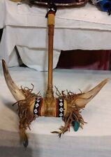 Genuine Native American Ceremonial Double-Horn Ghost Dance/War Club, beaded picture