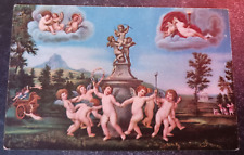vtg postcard Francesco Albani Dance of Cupids Stengel Dresden art unposted picture