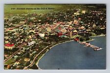 Sarasota FL-Florida, Aerial On The Gulf Of Mexico, Antique, Vintage Postcard picture