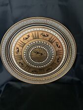 Vintage MCM Grecian Etruscan Design Tin Tray Platter Coppertoned Background picture