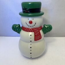 Vintage Snow Man Blow Mold 8 Inches No Light  picture