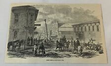 1876 magazine engraving~ STREET SCENE AT TITUSVILLE Pennsylvania in 1864 picture