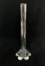 Vintage MCM Art Glass Tall Twisted Bud Vase with 