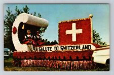 Sugarcreek OH-Ohio Swiss Festival Parade Float Vintage Souvenir Postcard picture