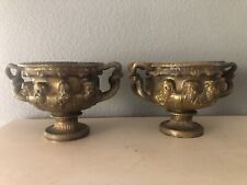 Pr 19c French Warwick Bronze Vases A. Collas 1795-1859 Barbedienne Paris Foundry picture