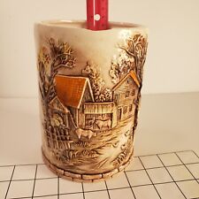 Vintage Farm Life Canister Cottage Core Unmarked 3D Textured picture