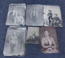 Antique Tin Type Photos Lot Of 6 Men Man Woman People picture