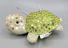 TARGET PLUSH CHRISTMAS ORNAMENT GREEN SEQUIN TURTLE picture