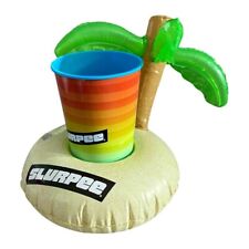 7 Eleven Slurpee Cup w/2 Limited Edition Inflatable Koozies Unicorn & Palm Tree picture