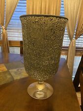 Partylite Sienna Lights Textured Hurricane Candle Holder Green picture