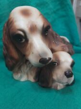 Vintage Napcoware Planter Cocker Spaniel Mother and Puppy C8953 picture