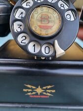 Vintage Telegrafverket Rotary Phone Norwegian Bakelite Handset Metal Case picture