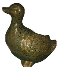 Adorable Pottery Duck  Figurine Large￼ Speckled Green Fun picture