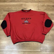 Size 3X Disney Mickey & Co Embroidered Crewneck Sweatshirt Vintage Red 90s *0730 picture