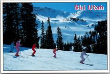 Postcard Vintage Continental Chrome Ski Utah UT picture