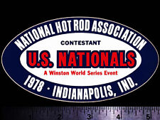 NHRA U.S. Nationals Indianapolis Ind. 1978 Original Vintage Racing Decal/Sticker picture