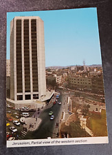 1987 postcard Jerusalem partial view western section Israel posted picture