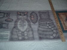 Vtg Robin Betterley 1 Mommy 2 Kittens & Quilt Pillow Block Fabric Panel #PB4 picture